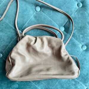 HOBO International Darling Crossbody Purse Slouchy Taupe Top Handle Tan Leather